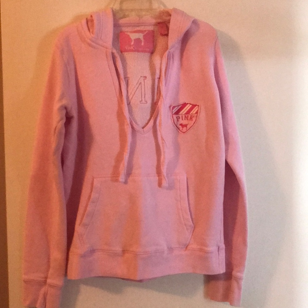 💕 Adorable VS Pink hoodie/cropped pants set 💕